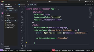 Học lập trình mobile React Native - Bài 10 - sử dụng Picker, Switch