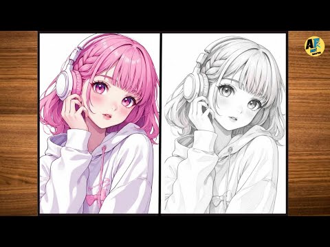 كيفية رسم فتاة أنمي ارسم فتاة خطوة بخطوة رسم أنمي لطيف وبسيط للمبتدئين