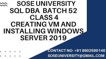 Batch 52 SqlDBA Class4 Creating VM, Installing Windows Server and Setting RDP || call +91 9902590140