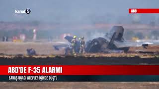 Abdde F - 35 Alarmı Savaş Uçağı Alevler Içinde Düştü