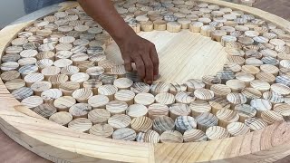 Skillful Hands And Great Creativity Of Carpenter // Beautiful Wooden Table Design Inspiration