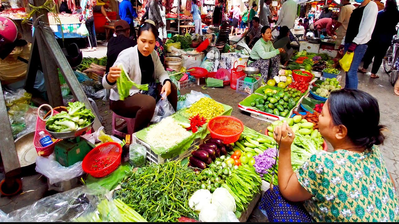 Amazing Morning Market Scenes, Fresh Food Market Near Me - YouTube