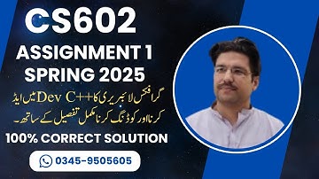 CS602 Assignment 1 Solution Spring 2025 | CS602 Computer Graphics Assignment 1 Spring 2025