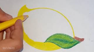# Drawing, How to draw a perfect and beautiful Mango.
