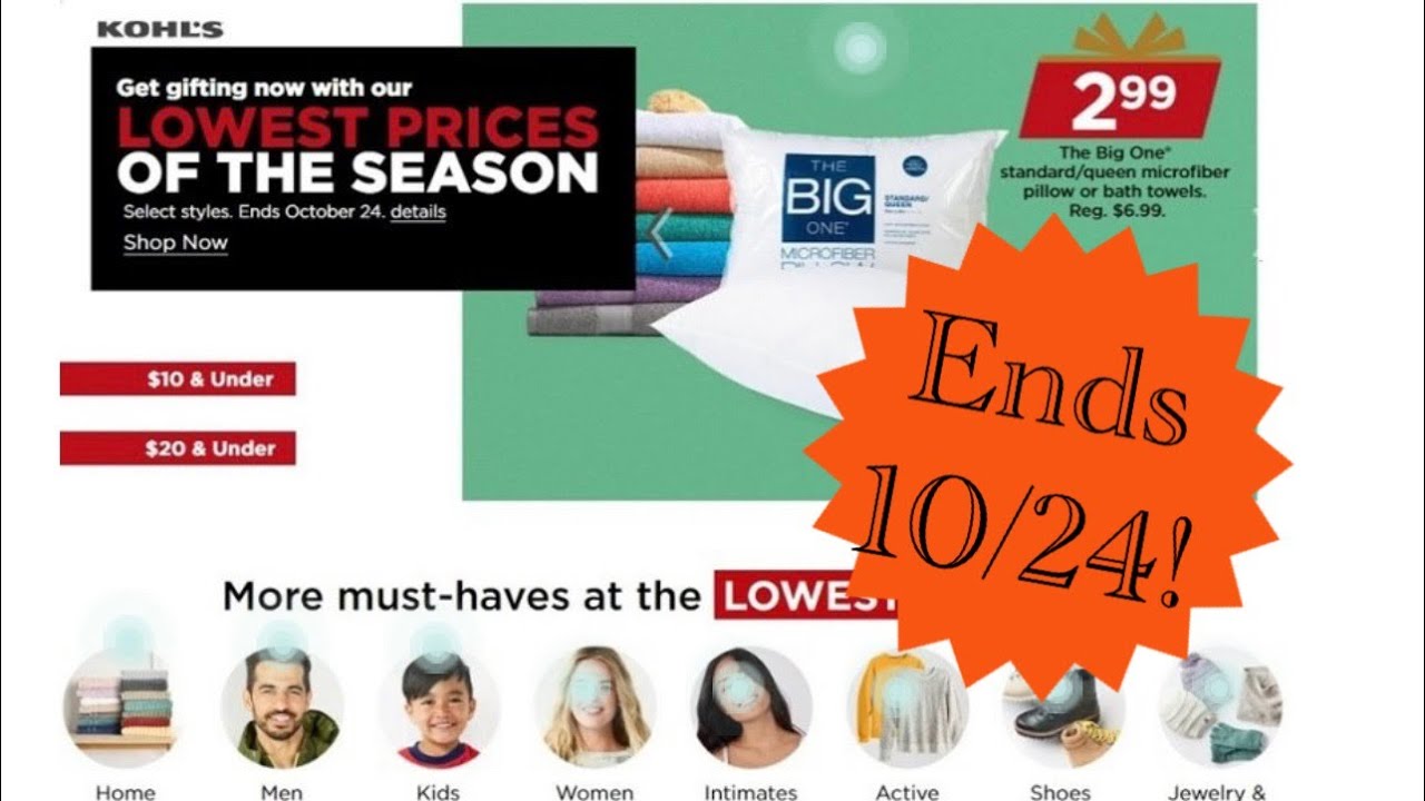 Kohl’s Proclaimed Lowest Prices of the Season ENDS 10/24! YouTube