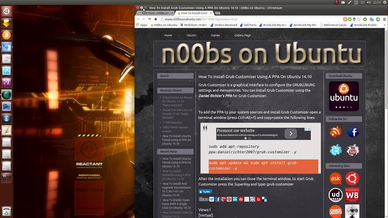 How To Install Grub Customizer Using A PPA On Ubuntu 14 10 YouTube