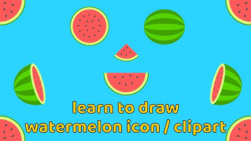 How to Draw Watermelon Icon - Clipart | Inkscape Tutorial for Beginner