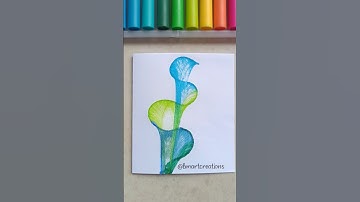 DIY Thread Art 💙/ String pull Art 😍💕#shorts #painting #threadart #watercolor #canvas #diy #art #song