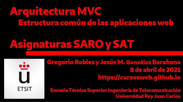 Arquitectura MVC. Estructura común de las aplicaciones web