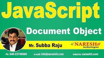 JS Document Object | JavaScript Tutorial | Mr. Subba Raju