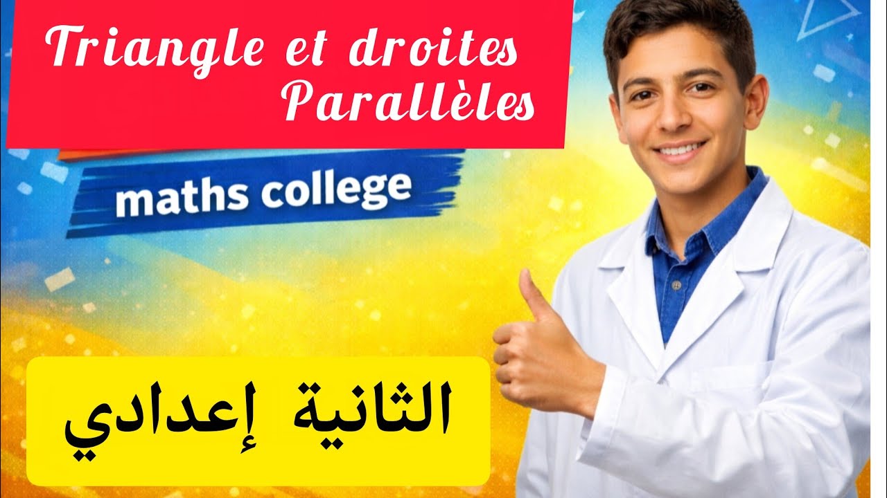 série d'exercices du triangle et droites parallèles 2éme année collège partie 1