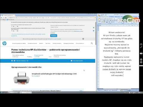 Instalacja Drukarki Hp Bez Płyty Youtube
