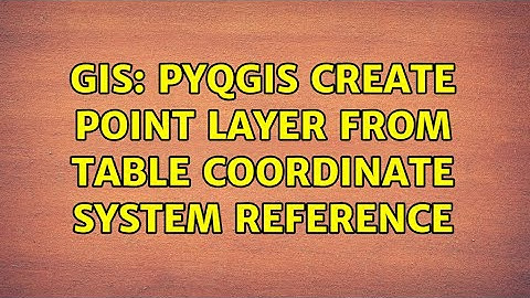 GIS: PyQGIS Create Point Layer From Table Coordinate System reference
