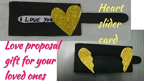 Heart Slider Card Tutorial || Love Slider Card Tutorial || Card Making Idea