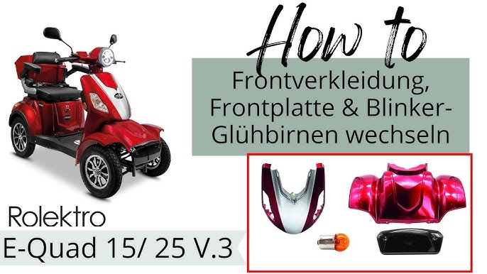 YouTube abmontieren/wechseln Blinker-Glühbirnen V.2 to: How 15/25 E-Quad für Frontverkleidung & -