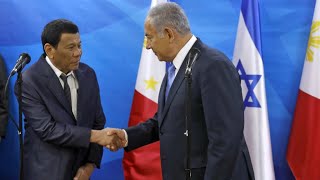 Le président philippin Rodriguo Duterte en visite en Israël, après ses propos sur Hitler