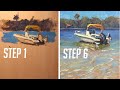 I Walk You Through How I Paint a Landscape With Water Step by Step