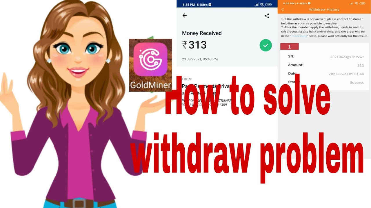 How to solve withdraw problem in Goldminer application|GoldMiner app|Earn money easy