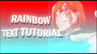 Rainbow Text After Effects Tutorial