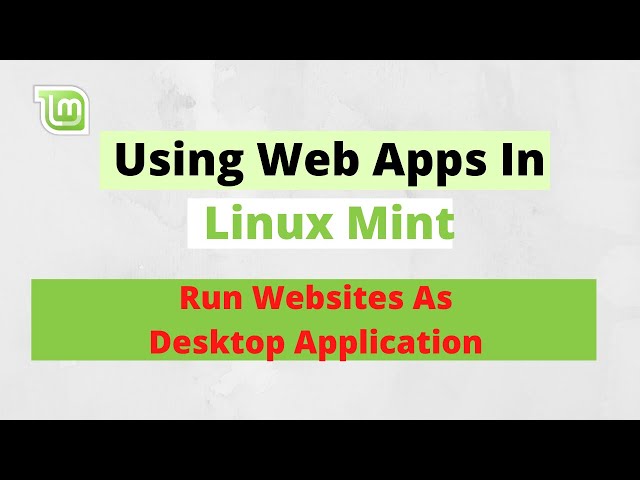 How to run websites as apps in Linux with any browser