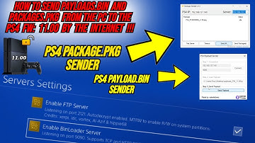 How to Send Payloads.bin and Package.pkg From the PC to the PS4 Jailbreak FW 11.00 By The Internet !