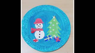 Paper Plate Snowglobe #shorts #craftideas