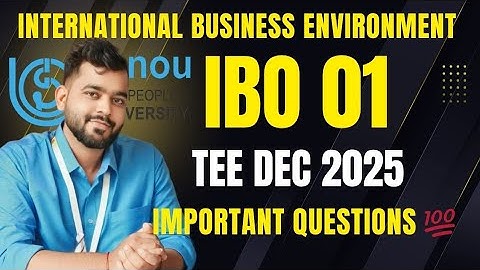 IBO-01 Important Questions for TEE Dec 2025 | M.Com IGNOU | Sure-Shot Exam Guide! ✨📚
