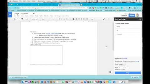 Google Docs Printing Labels