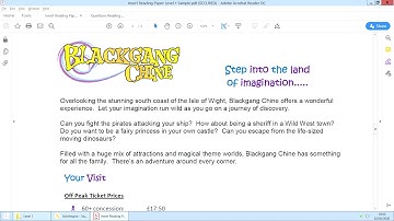 AQA Functional Skills Level 1 Reading Paper