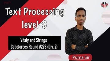 Vitaly and Strings | Codeforces Round#293(Div. 2) | Text Processing | Competitive Coding | Pepcoding