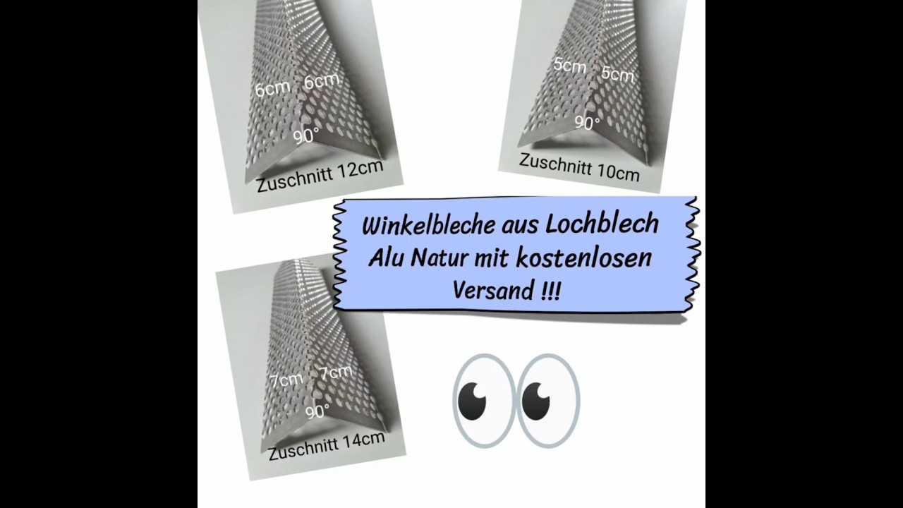 Winkelbleche aus Lochblech Alu Natur  #handwerk
