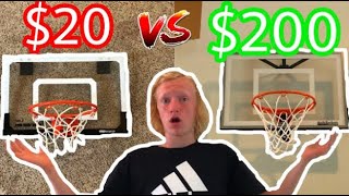 $20 MINI BASKETBALL HOOP VS $200 MINI BASKETBALL HOOP! (Which Is Better?)