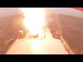 Стрельба ракетами «Калибр» с корабля «Великий Устюг» в Каспийском море