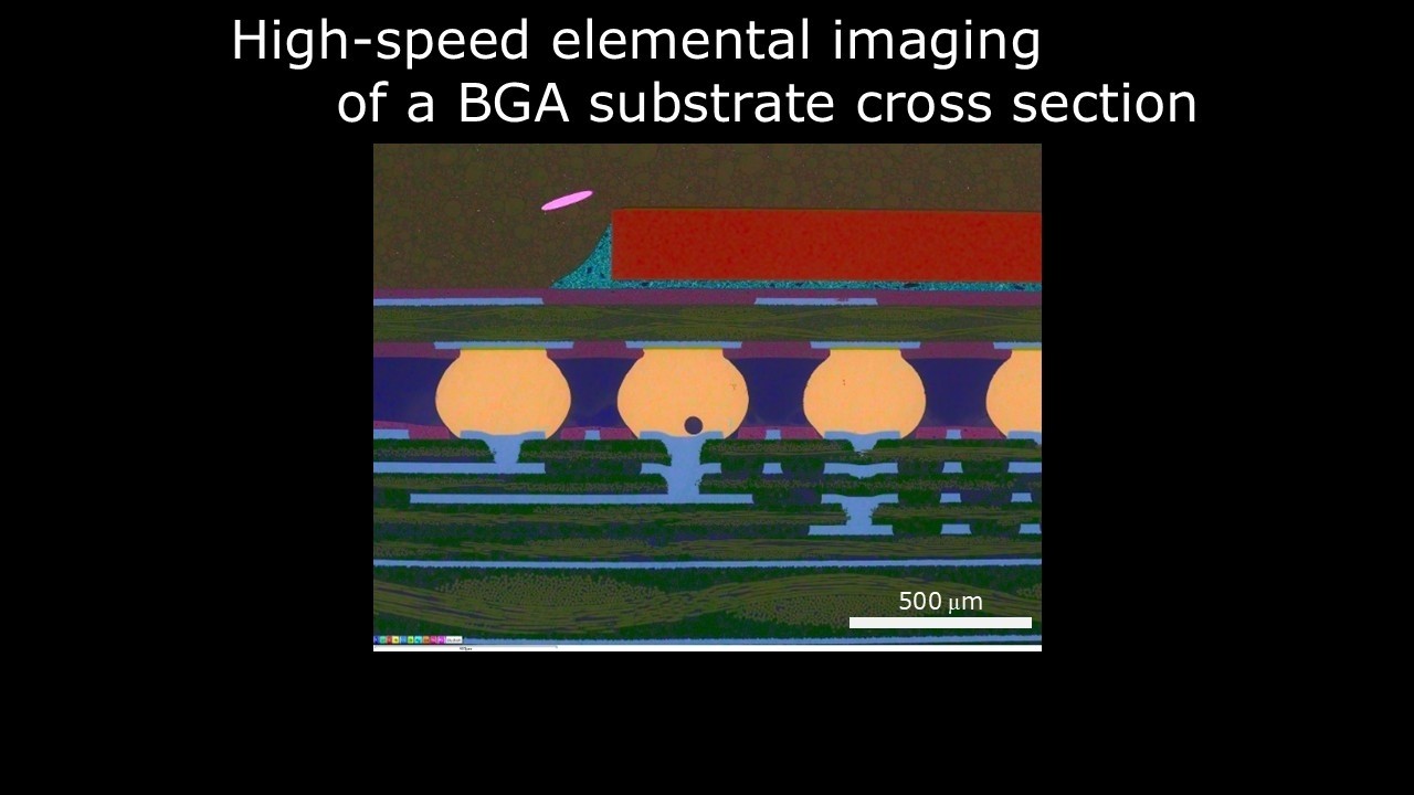 [Electronics] High-speed elemental imaging of a BGA substrate cross section