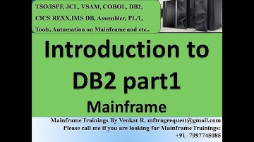 MF DB2 V DAY1 JCL, VSAM, COBOL, DB2 and CICS modules training from 25-Nov-2022