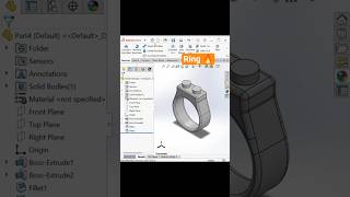 Designing a Creative Ring in SolidWorks | Tips And Tricks #shorts