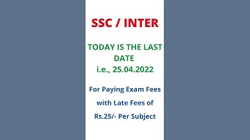 TS Open School Latest News |Telangana Open School Society 2022 SSC & Inter Exam Fees Last Date #toss