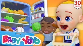 Refrigerator Toy | Color song | Learn Name for Vegetable | more Nursery rhymes | Baby yoyo