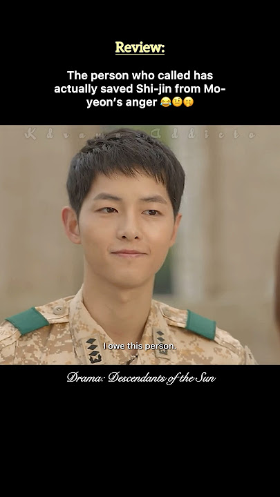 A caller saved Shi-jin from girlfriend 😂#descendantsofthesun #youtubeshorts #songjoongki #shorts