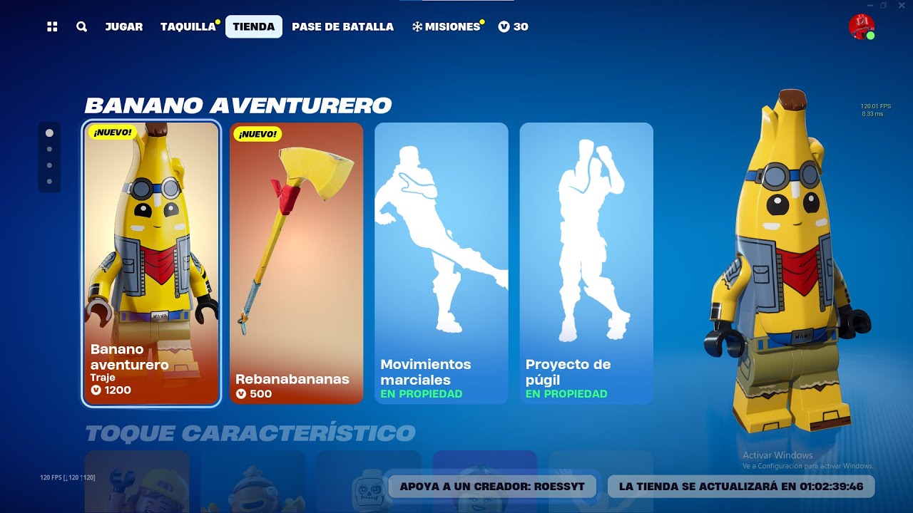 NUEVA SKIN LEGO *BANANO AVENTURERO* y PACK GRATIS! NUEVA TIENDA LEGO X