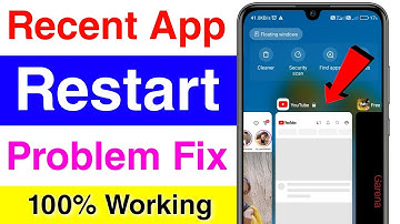 recent app restart problem | how to solve background app restart problem