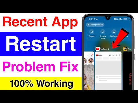 recent app restart problem 