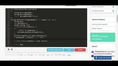 2.19 LARGEST NUMBER (Arrays)-Interviewbit #arrays#programming