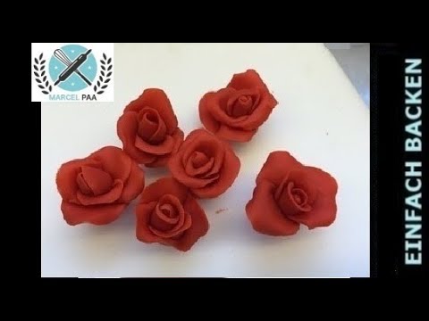 Modellieren Marzipan Rosen