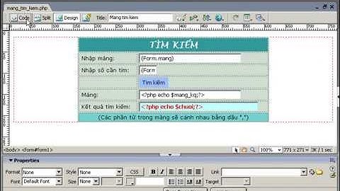 Bài giải thiết kế form tìm kiếm bằng ngôn ngữ php