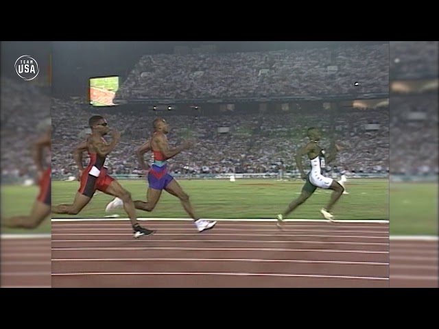 Michael Johnson Sprints To Gold At 1996 Olympic Games | Gold Medal Moments Presented By HERSHEY'S class=