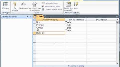 Access 2007: Création d