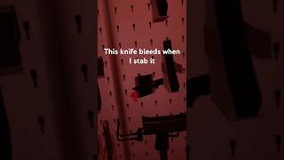 This knife bleeds when I stab it #shorts #vr