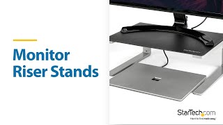 StarTech.com Rehausseur d'écran PC avec tiroir - Hauteur réglable - Grand  format