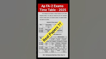 ap fa2 exams time table 2025 latest schedule